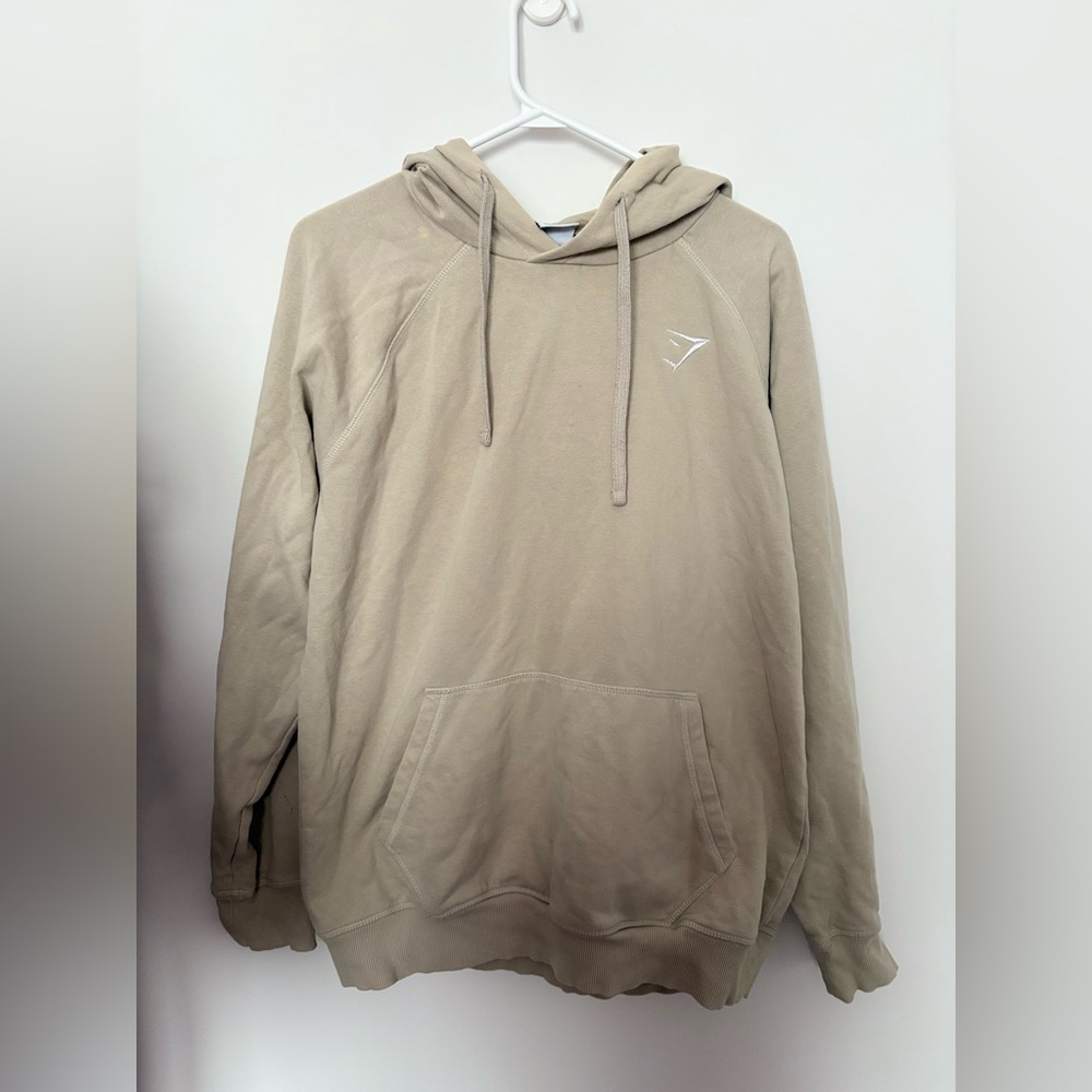 Beige gymshark hoodie